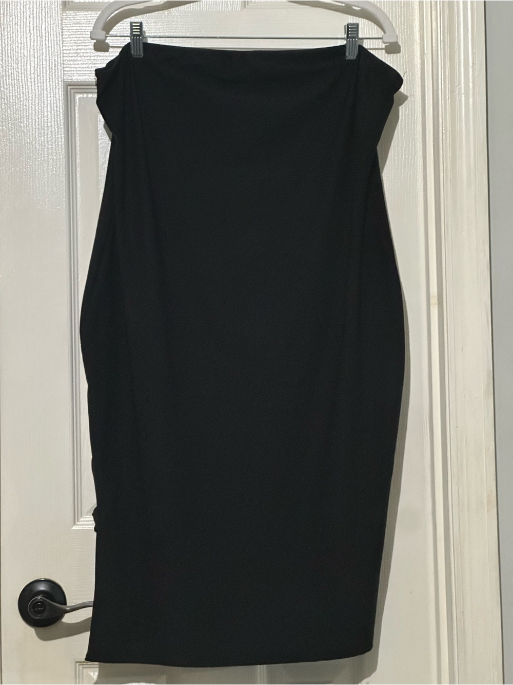 Boohoo Black Bodycon Midi Dress | Size 20 | Side Cut-Out Detail